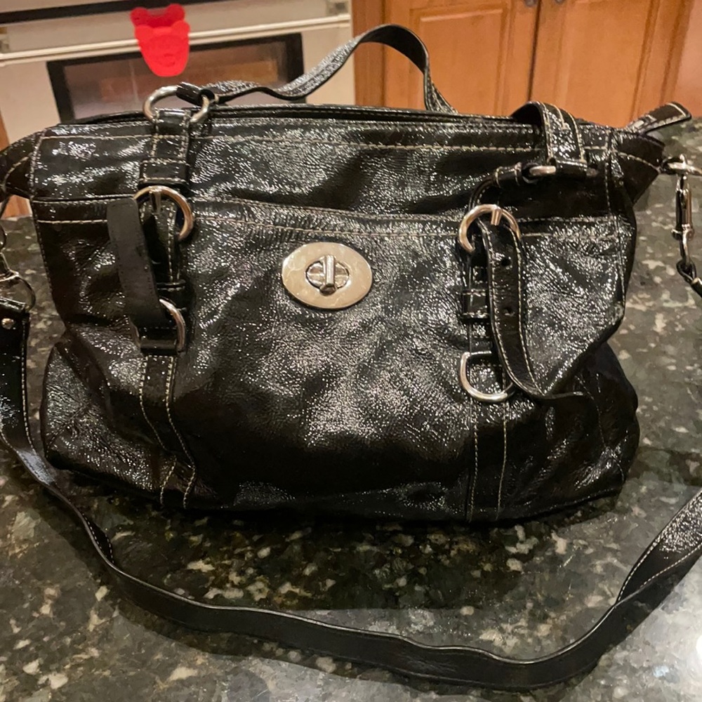 Coach patten leather purse